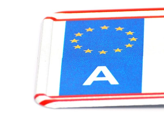 Nummernschild mit Text oder Namen selbst gestalten ✓ Witterungsbeständig ✓  Austria Österreich Flagge Individuelle Namensschilder, Aluminium-Schild 