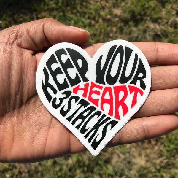 Keep Your Heart 3 Stacks - Sticker