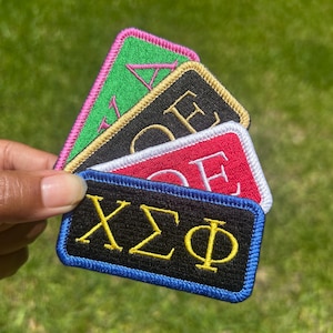 Custom Greek Letter Embroidered Patches / Sorority /  Fraternity