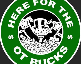 Here for the Bucks Lineman Sticker | OT Crew Gift for Husband, Boyfriend, Hard Hat, Lunchbox, Toolbox Decor