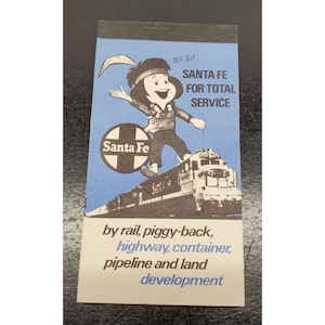 Vintage Santa Fe railroad scratch pad