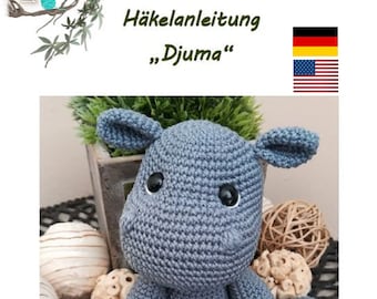 Crochet pattern hippo "Djuma" DE/ENG