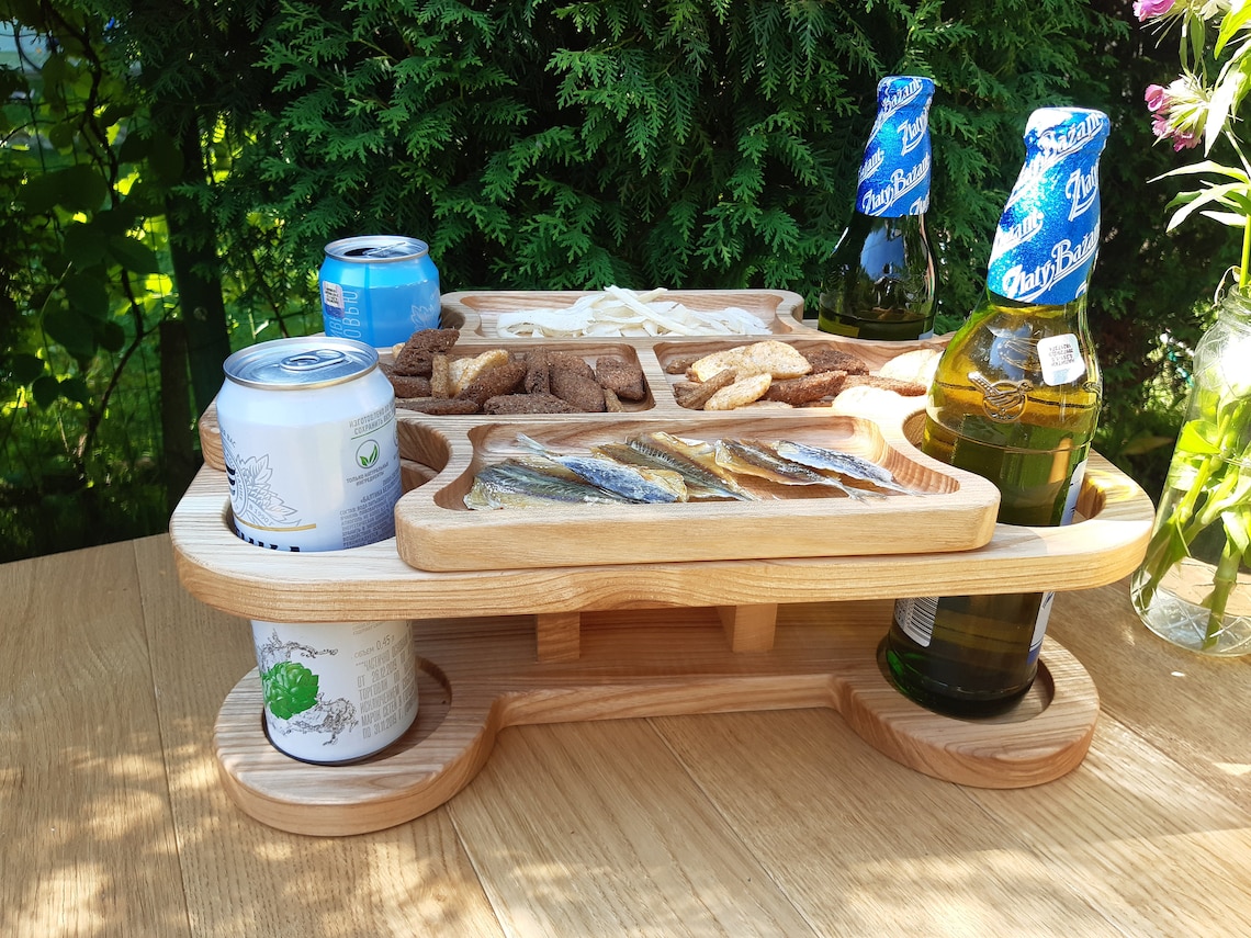 Outdoor beer table Personalized wooden beer table Portable Etsy