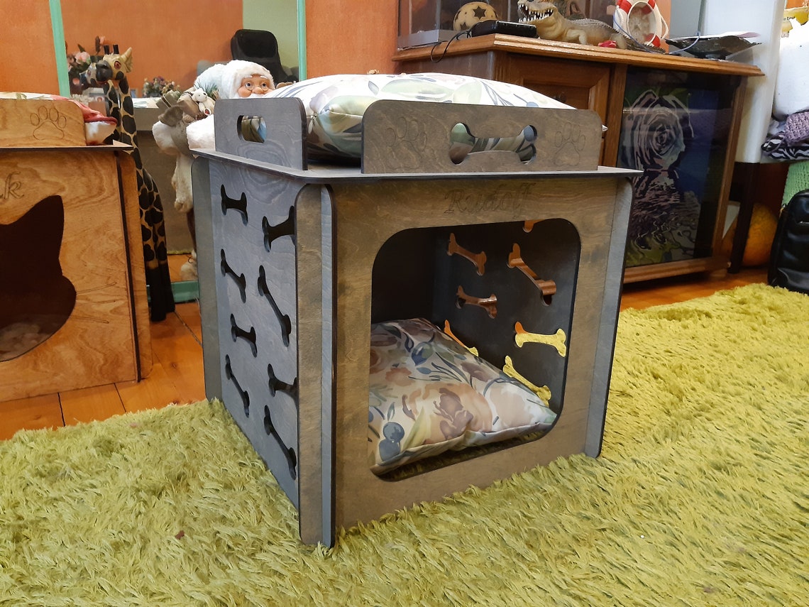 Wooden dog house Personalized handmade pet house Dog kennel Etsy