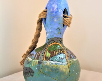 Fine gourd art Meow Woof!