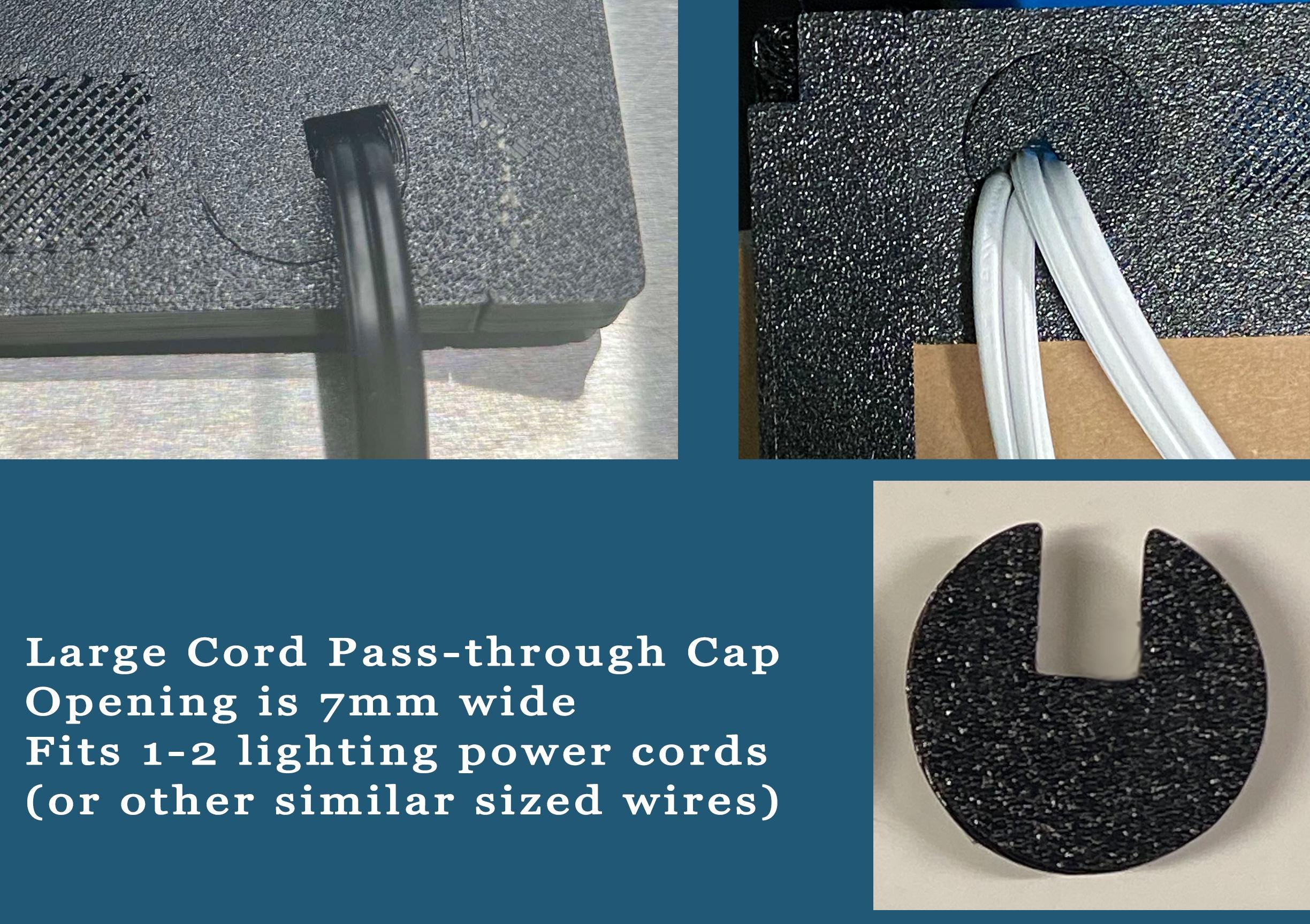 Cord Pass-through Caps for Our 12