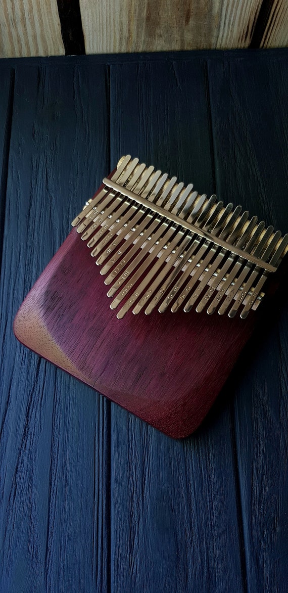 Kalimba 21 Key Handmade Kalimba Wood Amaranth Music Gift Etsy