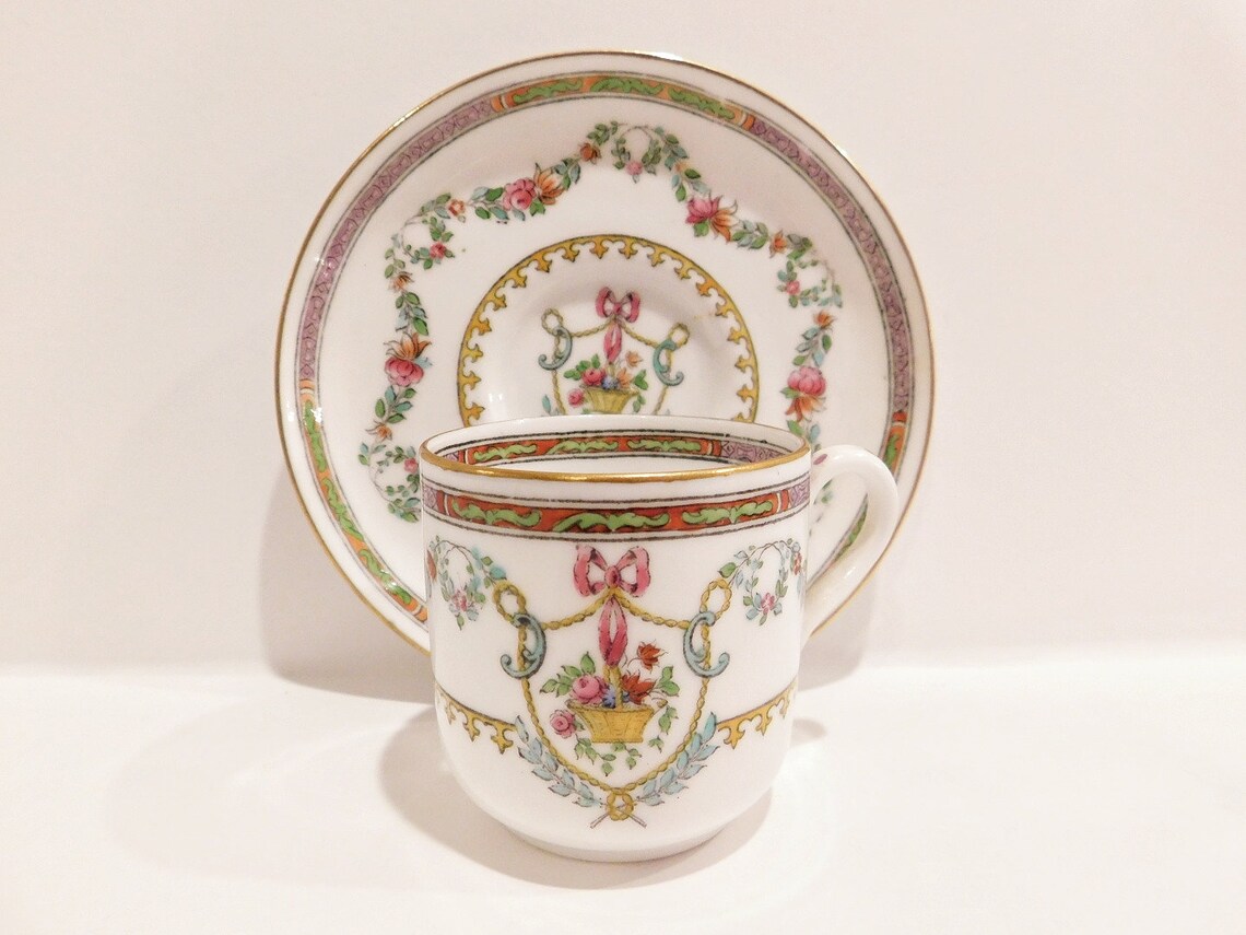 Pair of Spode Copeland China England Fine Porcelain Demitasse Etsy