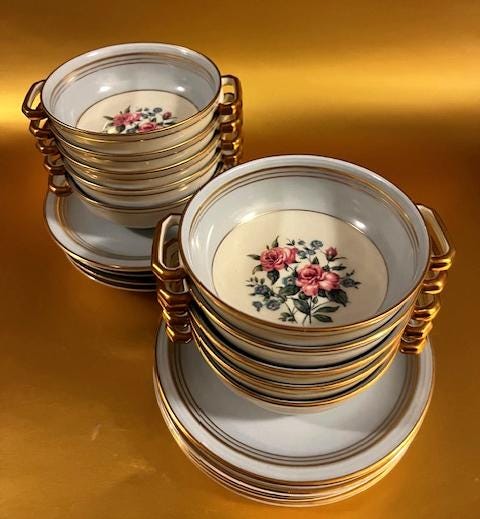 リモージュ アレンフェルト　プレート リモージュ磁器 C.アーヘンフェルト社 ヘヴィーゴールド デザート