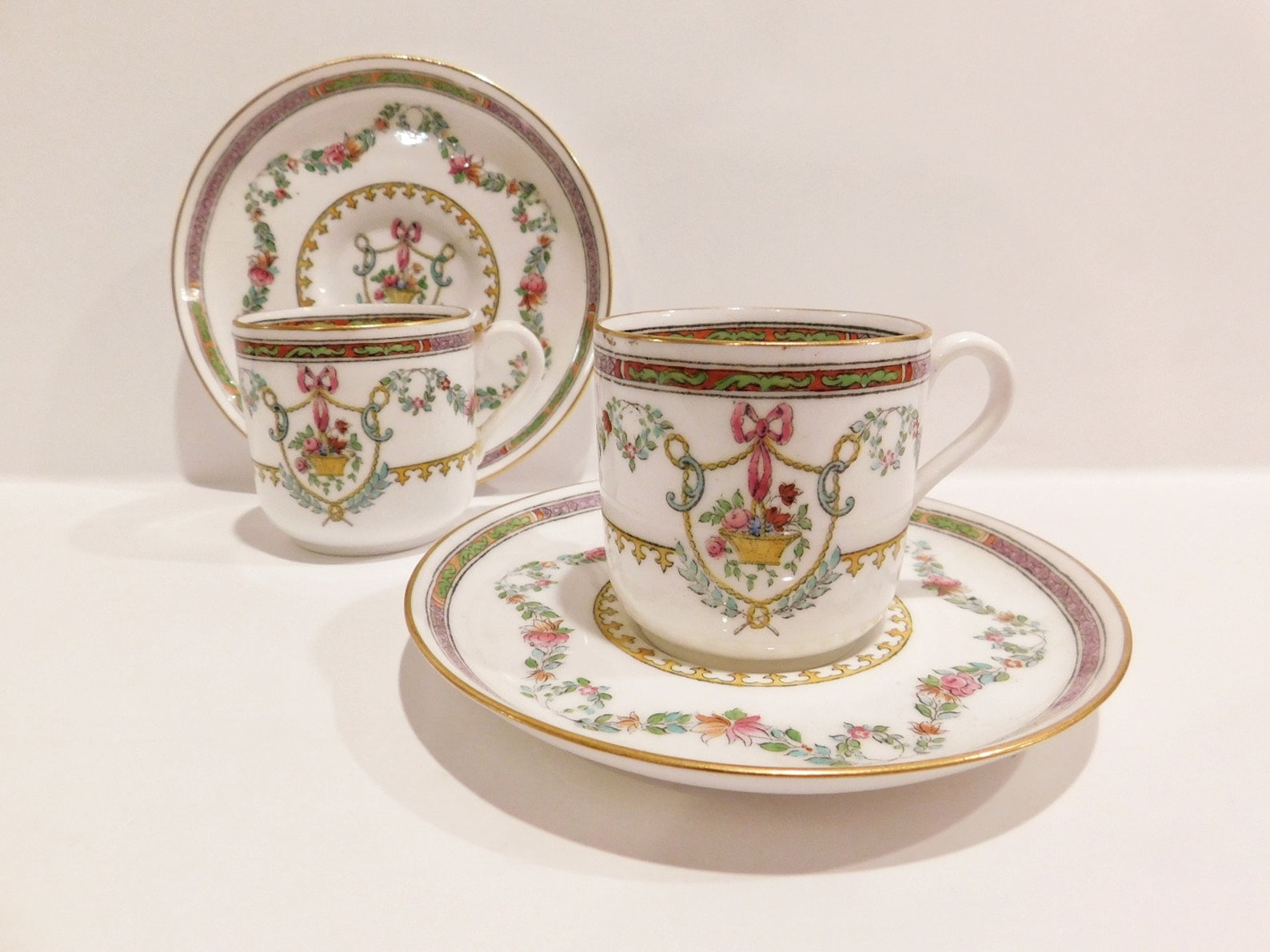 Pair of Spode Copeland China England Fine Porcelain Demitasse Etsy