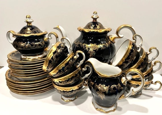 Vintage Weimar Porzellan Echt Weimar Kobalt Katharina 20003 Etsy