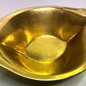 Antique RS Tillowitz Silesia Pickard Etched China Gold Candy Nut Dish Rose and Daisy Pattern