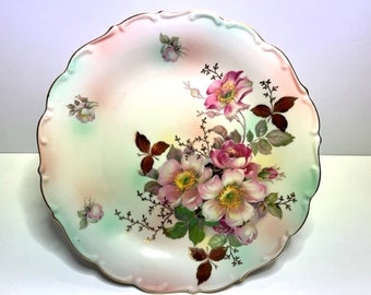 Soporte para tartas de porcelana vintage Schumann Arzberg Alemania con motivos florales