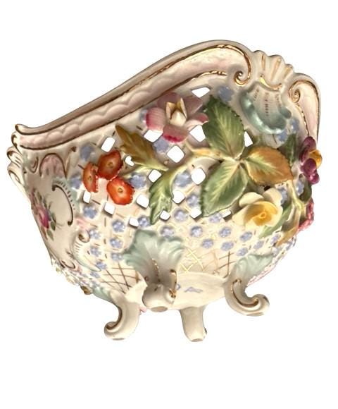 Dresden Porcelain Basket - Etsy