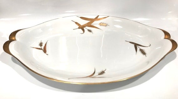 Large Vintage Japanese Meito Norleans China Midas Gold Wheat