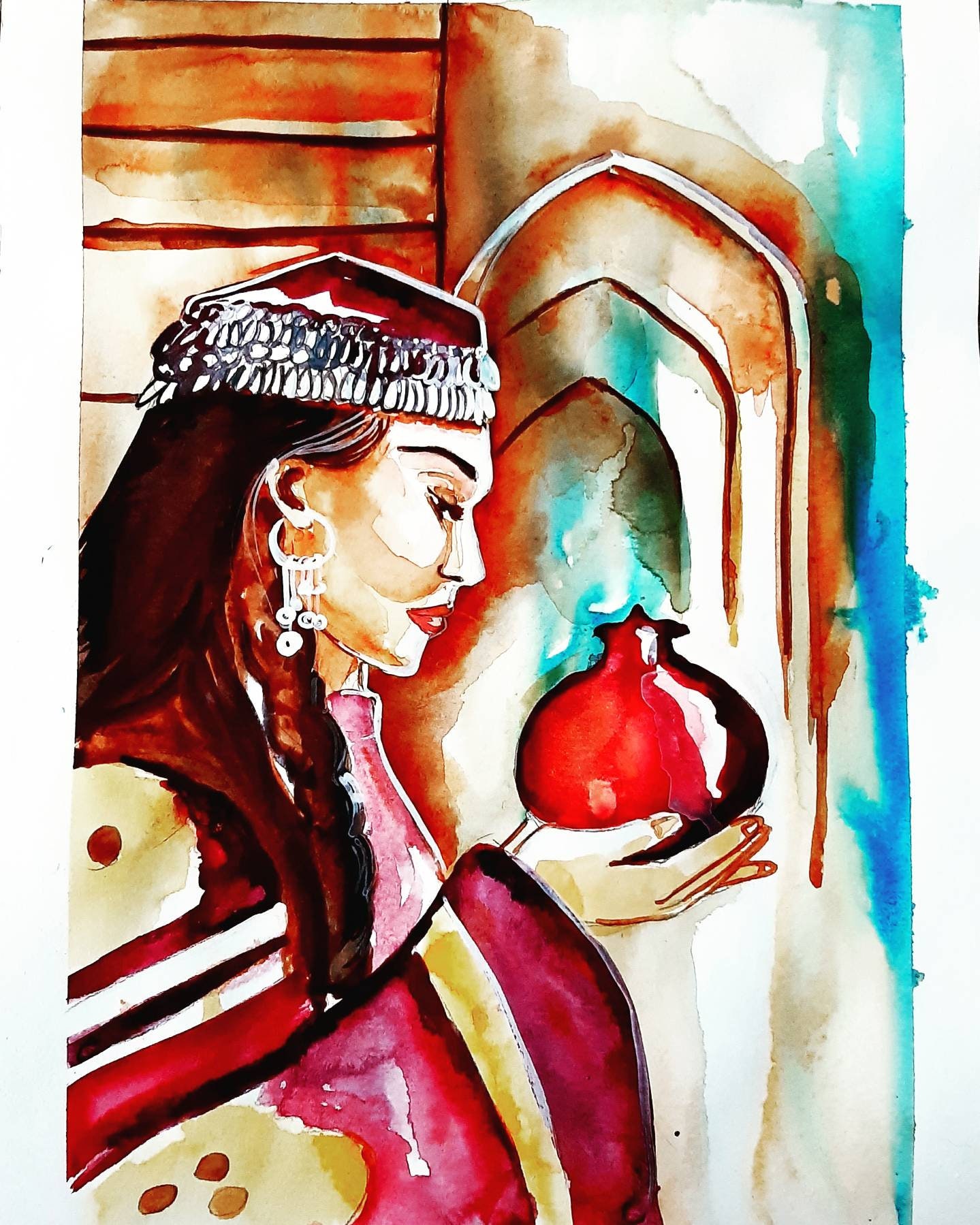 絵画　ウズベキスタン Uzbek paintings - Etsy 日本