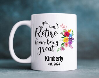 Retirement Gift For Women, Personalized Retired Coffee Mug, Retirement Coffee Mug Cup, Retirement Mug, Retirement Cup, Retired Mug, 11oz