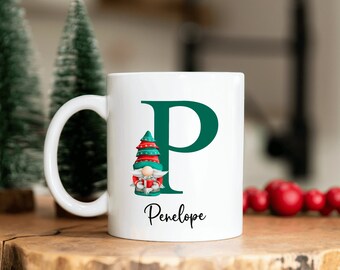 Gnome  Custom Gift Mug, Custom Name Christmas Mugs, Custom Coffee Mugs, Your Text Name Personalized Mug, Custom Gift for New Year Christmas