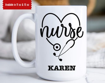 Nurse Mug Personalized, Nurse Gift, Nurse Mug, Nurse Gifts For Women, Nurse Cup, Nurse Coffee Mug, Nurse Coffee Cup, Custom Nurse Coffee Mug