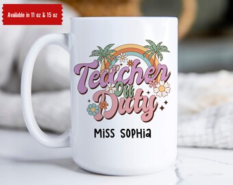 Personalized Teacher Appreciation Gift, Teacher's Day, Best Teacher Birthday Present, Cool Christmas Custom Gift, Unique Thank You CoffeeMug