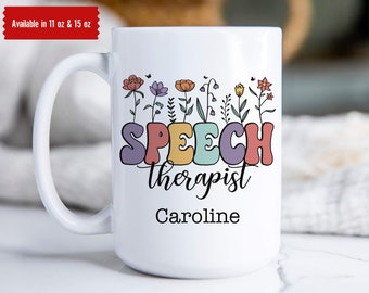 Personalized Speech Therapist Mug, Pediatric Occupational Therapy Gift, Speech-Language Pathology, SLP Coffee Mug, Custom SLP Birthday Gift