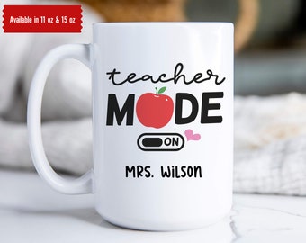 Personalized Teacher Appreciation Gift, Teacher's Day, Best Teacher Birthday Present, Cool Christmas Custom Gift, Unique Thank You CoffeeMug