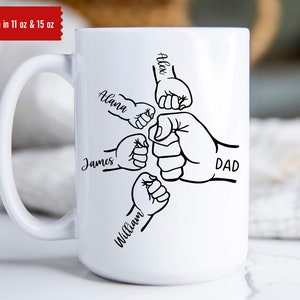 Gifts for Dad, Personalized Dad Coffee Mug, Father's Day Gift from Kids, Daddy Mug with Kids Names,Dad Coffee Mug, Dad Gift From Kids