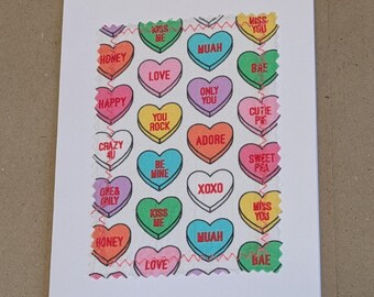 Unique Valentines Card feat. machine stitched fabric - analogue cards in a digital world