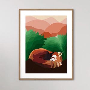 Red panda sleeping