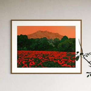 Sainte-Victoire with tulips