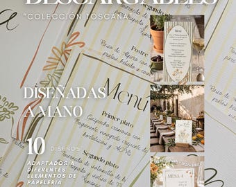 Papelería boda editable Canva | Seating plan, meseros y menú | Kit boda digital elegante | Descarga inmediata