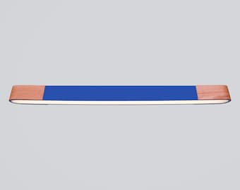 Wood Linear LED Ceiling Light | Modern Oak Lamp