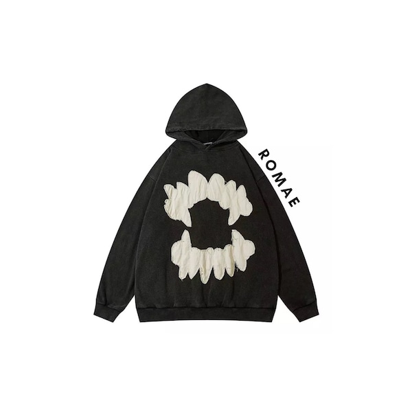 Vintage Grunge Vampire Teeth Hoodie