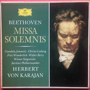 Beethoven Missa Solemnis Janowitz Wunderlich Berlin Karajan DG 2707 030 2 LP NM