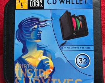 Case Logic Pro Sleeve 32 CD Wallet Black Faux leather Brand New