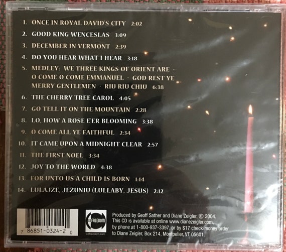 Diane Zeigler December in Vermont Sealed CD Winner Best Xmas CD