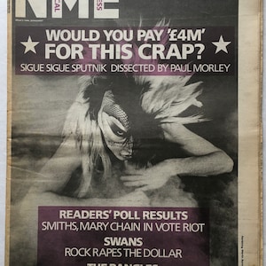 NME New Musical Express 03 08, 1986 Sigue Sputnik issue Smiths Swans The Bangles