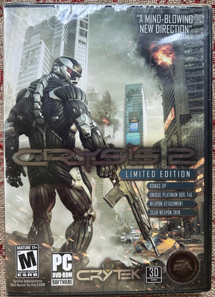 未開封 PCゲーム CRYsis2 LIMITED EDITION 英語版 Crysis 2 Limited Edition 3D Compatible New Sealed PC DVD-ROM 2011