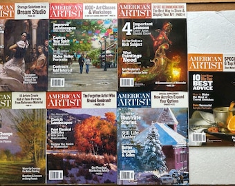 American Artist Magazine X 7 Sept Nov Dec 2008 Jan Mar May Jun 2009 VG Condition