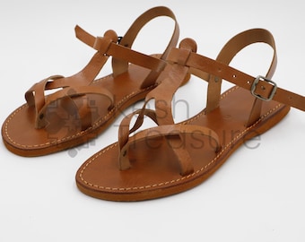 Handmade Moroccan Leather Gladiator Sandals - Summer Style