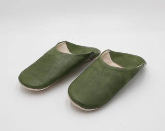 Handmade Organic Leather Babouches | Cozy Unisex House Shoes | Moroccan Mules | Elegant Artisan Slippers