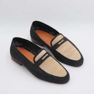 Wedding Raffia Shoes Men, Moroccan Raffia Shoes, Raffia Loafers for Men, Handmade Raffia Loafers, Premium Raffia Loafers, Men’s Raffia Shoes unique gift for your father, grandfather, or a special friend raffia moccasins are perfect  stylish new pair