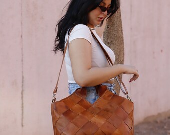 Boho cowgirl bag, Braided Leather bag, leather Braided Bag, Braided western purse, Braided boho crossbody bag,Moroccan leather handbag women