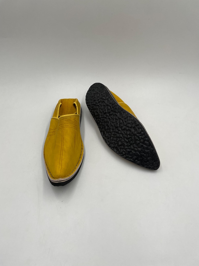 Handmade Aladdin Babouche | Handwoven Leather Moroccan Slippers | Artisan Pointed-Toe Shoes | Unique Gift for Him, Aladdin Slippers for Men