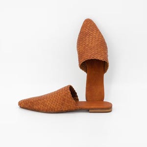 Braided Leather Mules, Women's Braided Mules, Handmade Braided Mules, Braided Leather Slippers, Moroccan Braided Mules, Soft Leather Braided