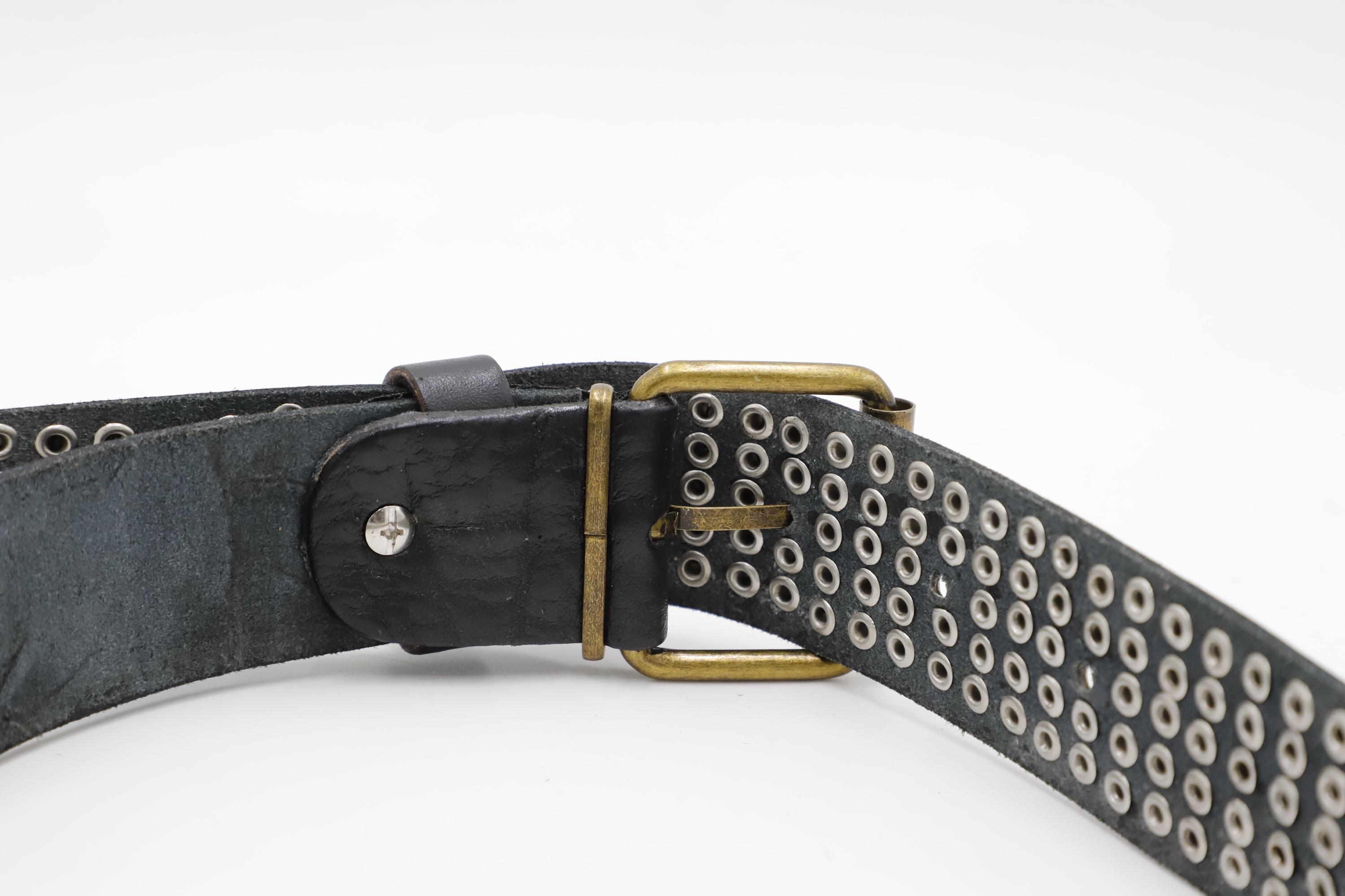 Genuine Leather Studded Belt - Punk Rock Biker Style - Etsy