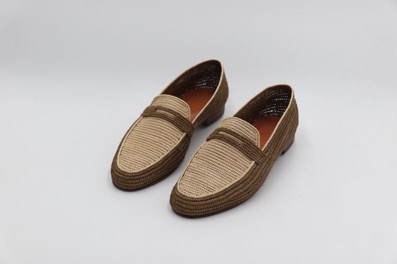 Wedding Raffia Shoes Men, Moroccan Raffia Shoes, Raffia Loafers for Men, Handmade Raffia Loafers, Premium Raffia Loafers, Men’s Raffia Shoes unique gift for your father, grandfather, or a special friend raffia moccasins are perfect  stylish new pair