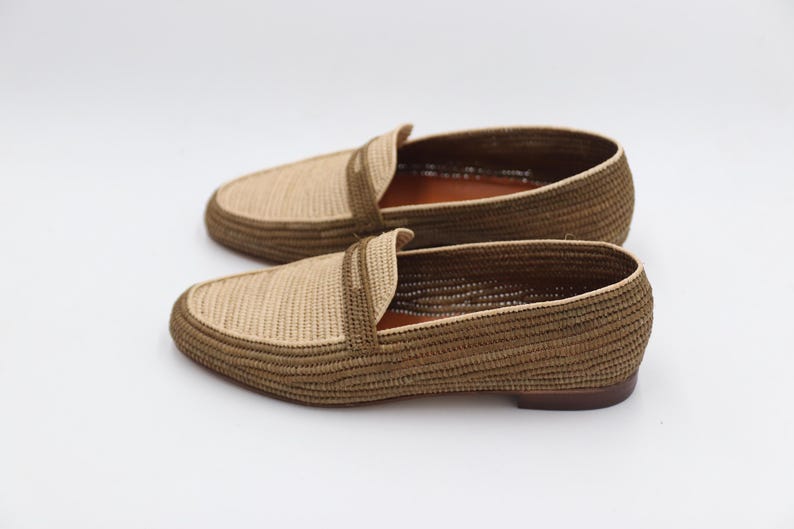 Wedding Raffia Shoes Men, Moroccan Raffia Shoes, Raffia Loafers for Men, Handmade Raffia Loafers, Premium Raffia Loafers, Men’s Raffia Shoes unique gift for your father, grandfather, or a special friend raffia moccasins are perfect  stylish new pair