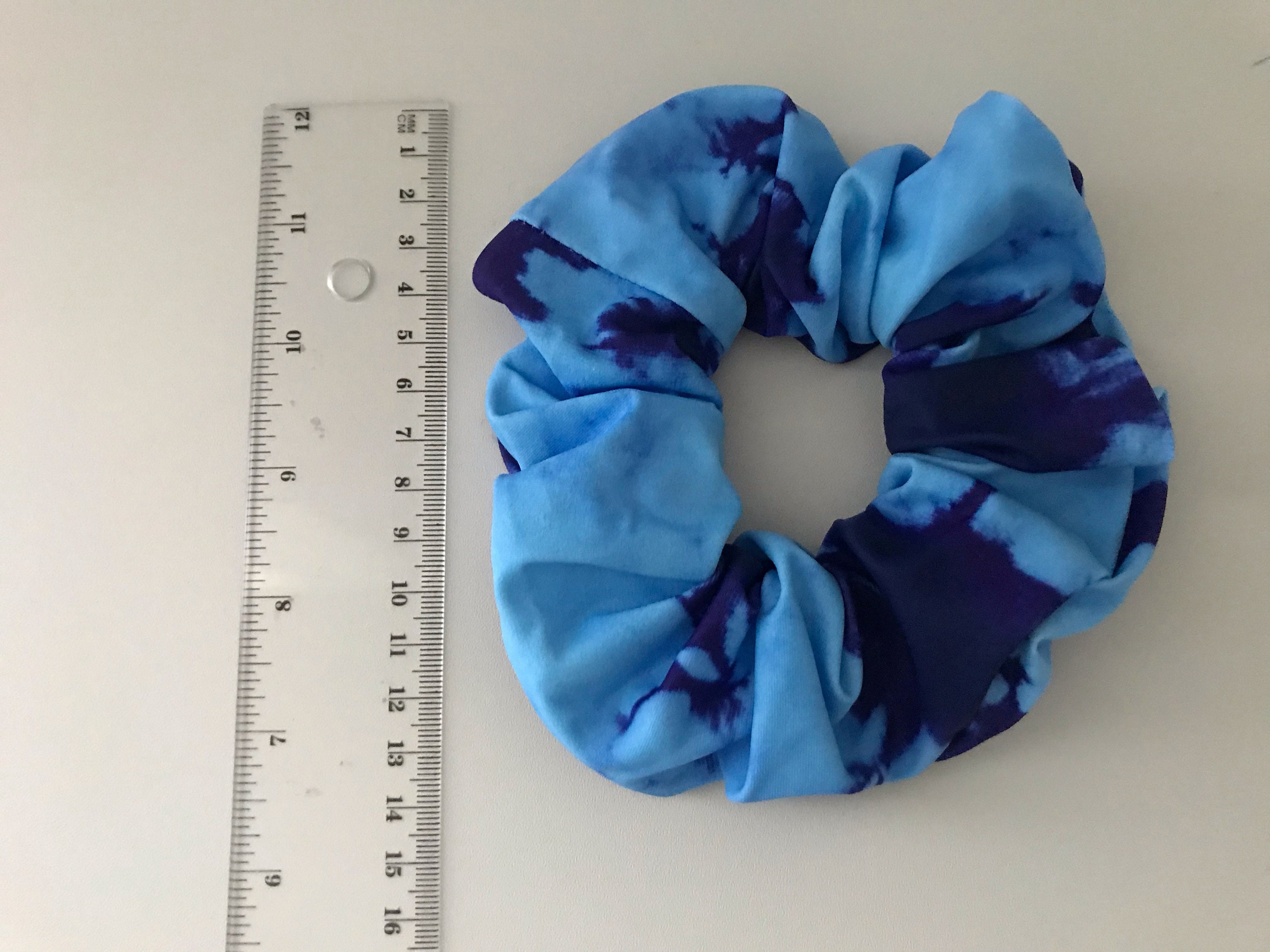 9. Light Blue Tie-Dye Hair Scrunchie - wide 1