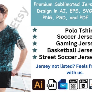 Premium Jersey Sublimation AI Psd Png Svg Eps Pdf with Template and Mockup *LIMITED STOCK